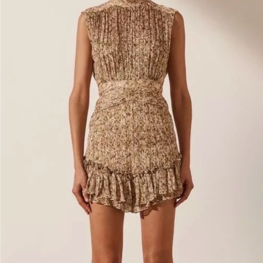 Shona Joy Beige Floral Dress